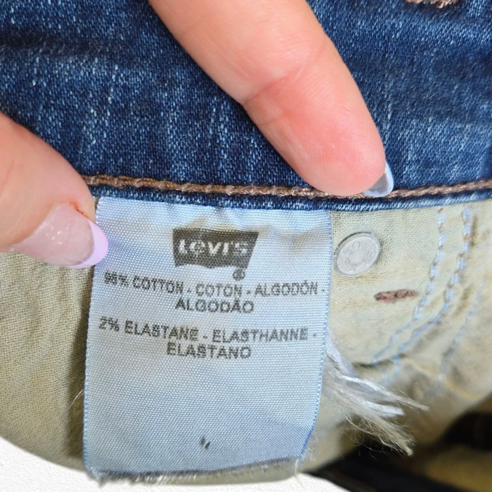Levi's 512 Perfectly Shaping Medium Wash Mid Rise Wide Leg Bootcut Jeans Size 12